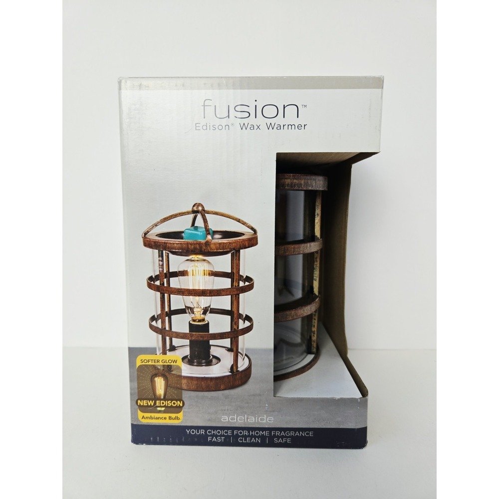 Nautical Edison Wax Warmer Brown Metal Glass NEW 7" Fusion Adelaide